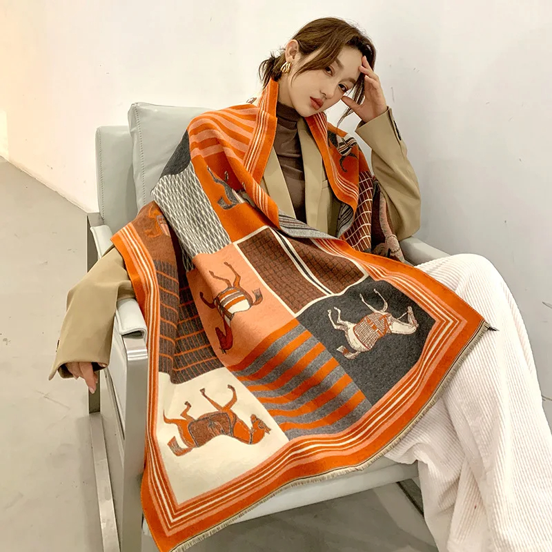 Cashmere Throw Blanket - 2024 New Luxury Winter Cashmere Scarf