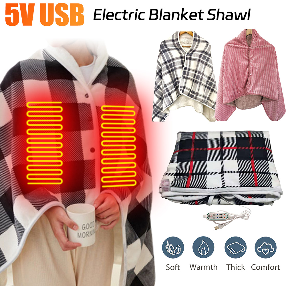 5V Wearable Heating Electric B - Cashmere Throw Blanket recension och pris