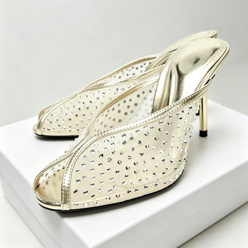 Luxury Mesh Rhinestone Heeled  - Luxury Lifestyle Products recension och pris