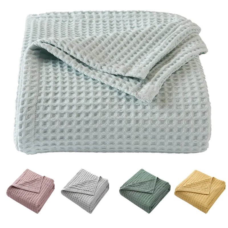 Premium Pure Cotton Waffle Wea - Cashmere Throw Blanket recension och pris