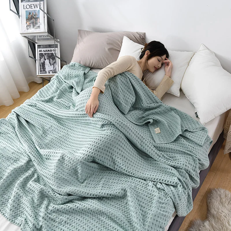Premium Pure Cotton Waffle Wea - Cashmere Throw Blanket recension och pris