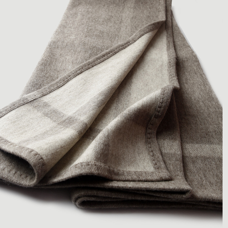Cross Striped Double sided Jac - Cashmere Throw Blanket recension och pris