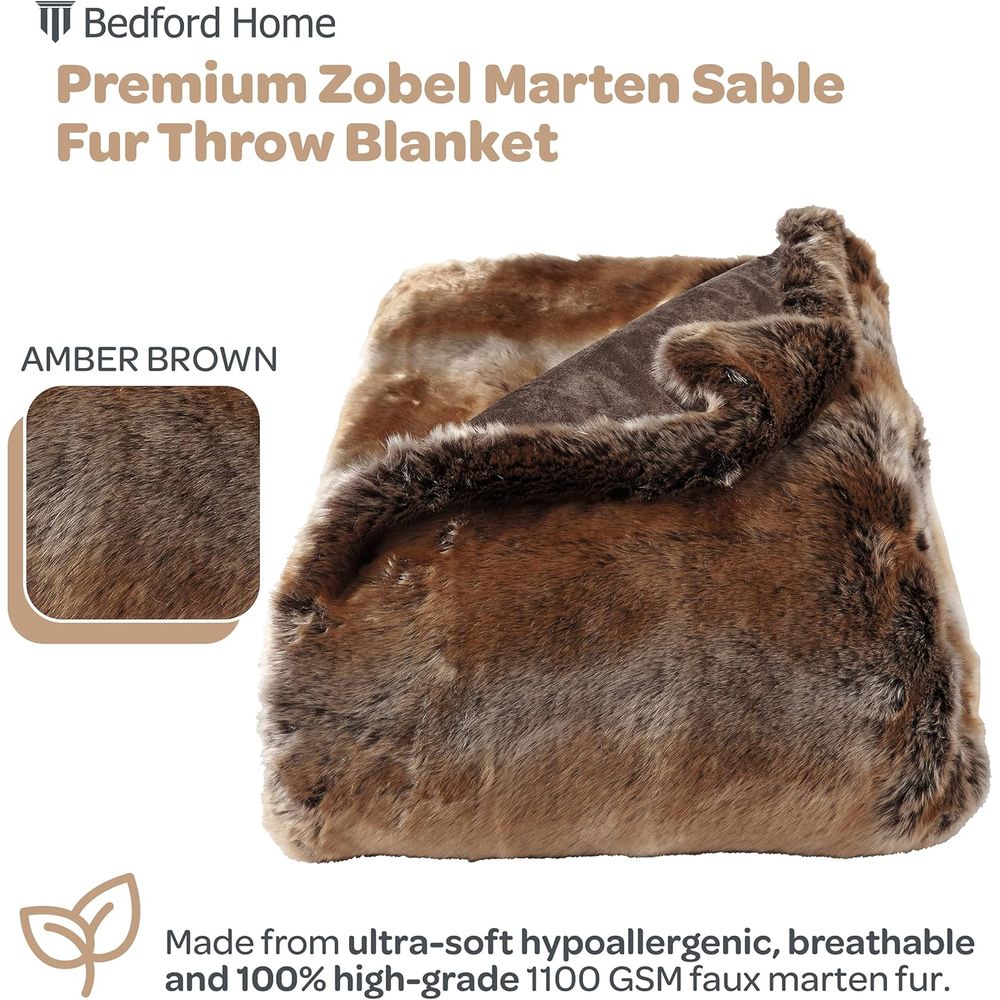 Faux Fur Throw - Luxurious, Hy - Cashmere Throw Blanket recension och pris