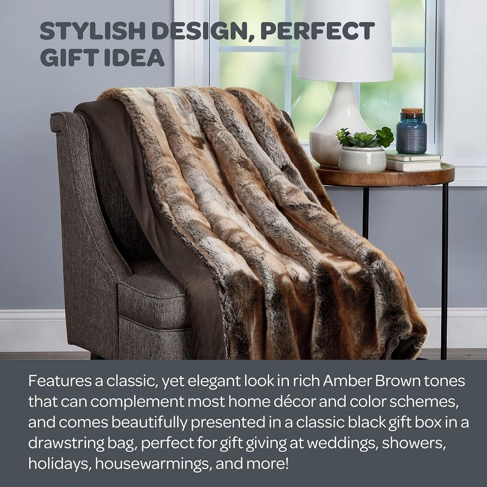 Faux Fur Throw - Luxurious, Hy - Cashmere Throw Blanket recension och pris