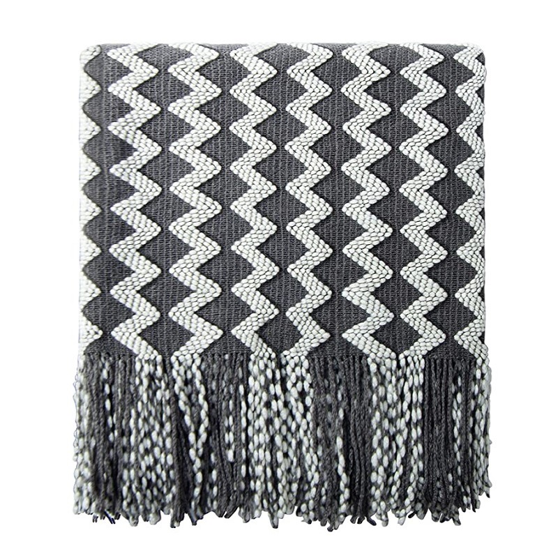 50x60inch Grey Knitted Throw B - Cashmere Throw Blanket recension och pris