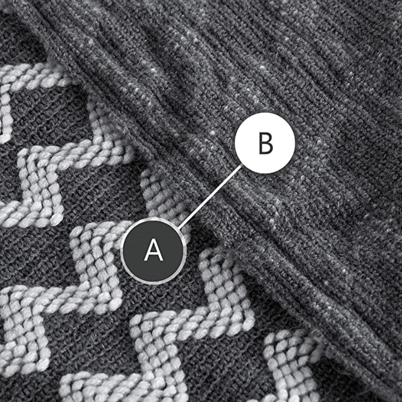 50x60inch Grey Knitted Throw B - Cashmere Throw Blanket recension och pris