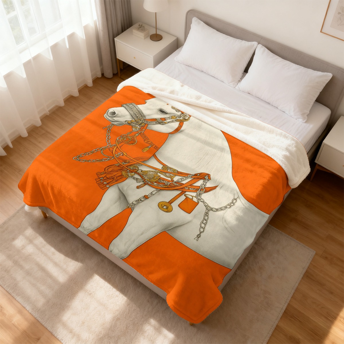 White Horse Fleece Blanket Equ - Cashmere Throw Blanket recension och pris
